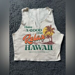 Cute Hawaii crop top size M, lightweight and perfect for summer!